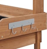 Yaheetech Garden Potting Table Wood Potting Bench Removable Sink Brown view 8