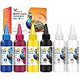 Yitentek DTF Ink for DTF Film, Sediment-Free DTF Transfer Ink Refill for Epson ET-8550, ET-2850 L1800, R1390, I3200, XP600, XP-15000, DX5 DX7, TX800, L800, 1430, P400 (100ml x 6, 2Wh+CMYK)
