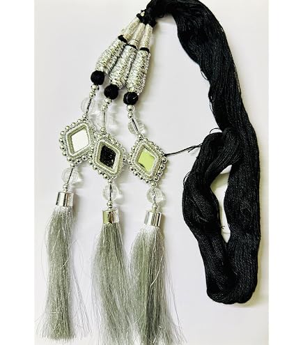 TABASSUM PAKISTANI DESIGNER HAND CRAFTED HAIR ACCESSORY PARANDA INDIAN BRIDAL Bridal Paranda, Indian Wedding Braid Jewellery, Hair  main image 3