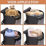 Ohiyoo Large Foldable Felt Hat Box with Lid, Handles, Shoulder Strap - Dark Grey view 7
