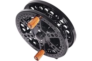 4.5 inches Centrepin Float Reel Center Pin Trotting Fishing Reel 113.5mm CNC Machined Aluminum Salmon Steelhead Fishing Black