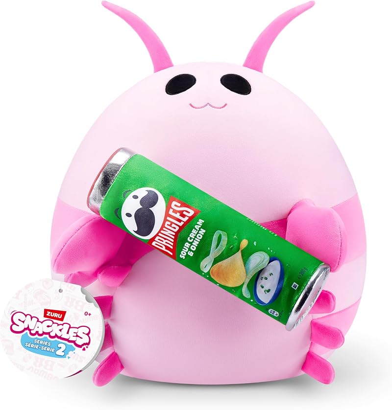 Snackles Series 2 Pink Shrimp Plush Toy 20 cm Pringles Licensed