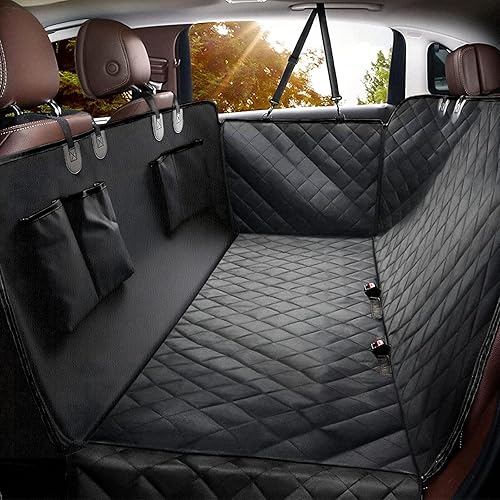MZROT Dog Car Seat Cover, 4 IN 1 Dog Hammock for Car Seat Cover For Dogs 600D Scratchproof Waterproof Nonslip Pet Backseat Cover Universal Fit for Cars Trucks SUVs, 145 x 137cm