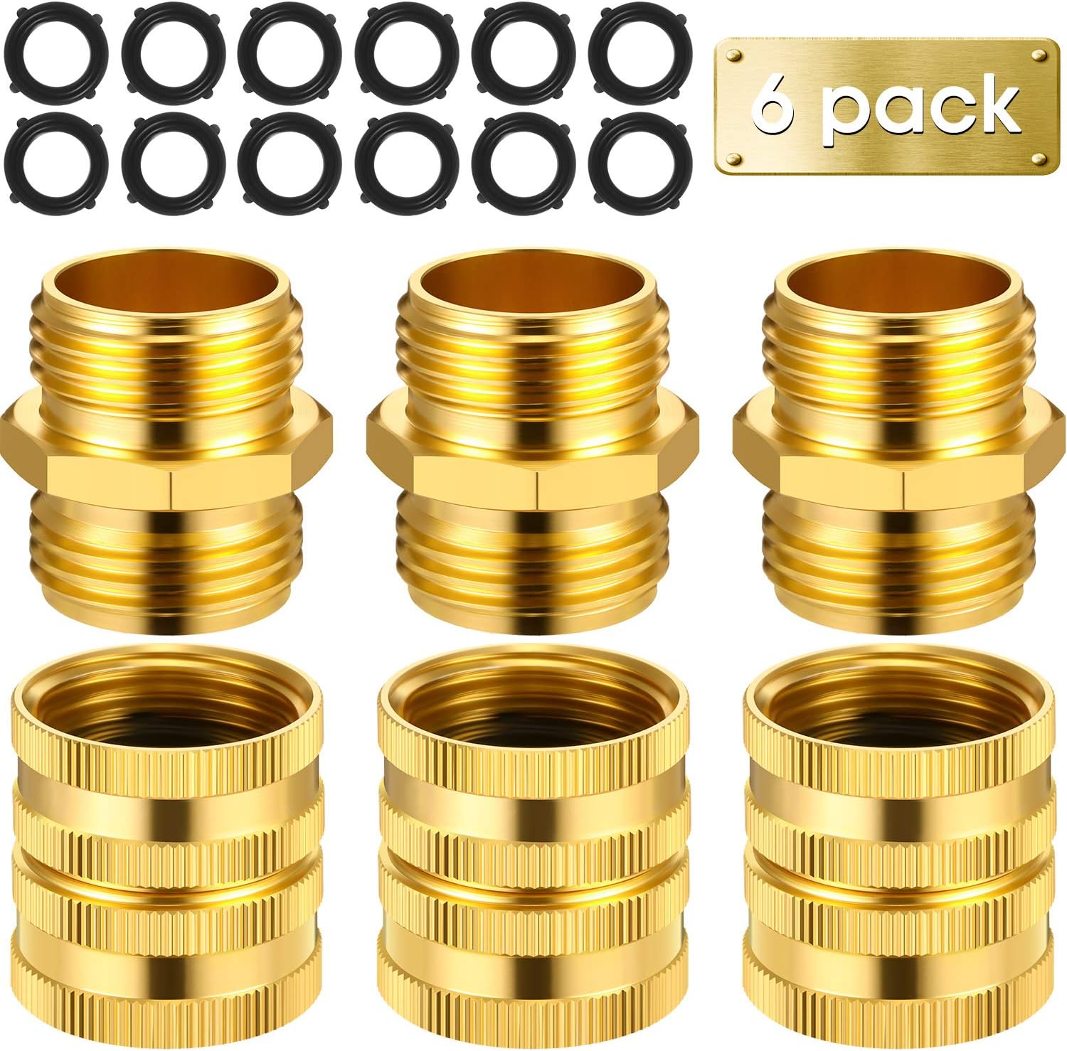 4 Sets Garden Hose Adapter 3/4 Inch Hose Connectors Garden Hose Connector, Male to Male, Female to Female with Extra 8 Pieces Washers for Garden Hose Watering Equipment Supplies : Garden & Outdoor