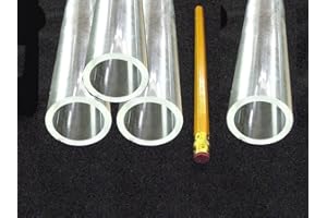 Devardi Glass COE 33 Boro Tubing, 4 Clear 30mm x 3mm (1.18 inches) Borosilicate 12" Tubes