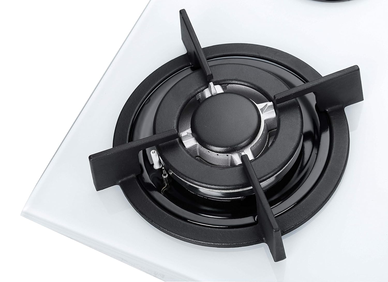 MILLAR GH6041xEW 60cm Built in 4 Burner White Gas On Glass Hob Cooker