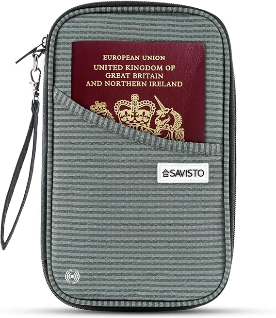 Savisto MultiPurpose Travel Wallet Organiser RFID Blocking Passport