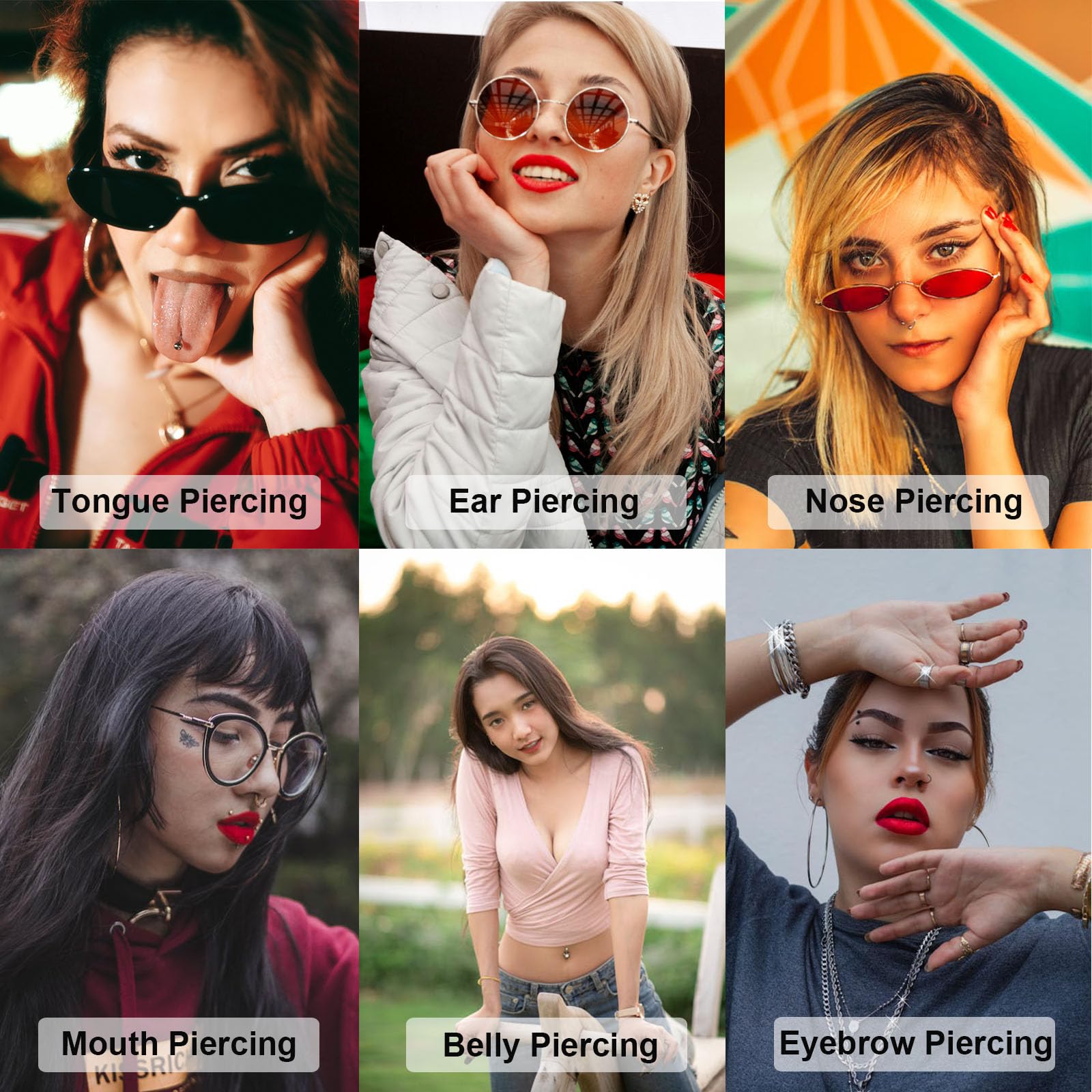 Body Piercing Kit 66PCS Professional Piercing Kit Includeds 50Mixed 12G 14G 16G 18G 20G Ear Nose Piercing Needles 6no pull piercing disc 6Clean Tools 4Gloves for Ear Nose Piercing Kit