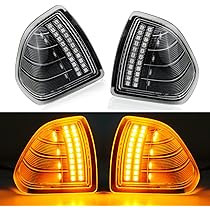 LED Side Mirror Turn Signal Lights For Ram 1500/2500/3500 2010-2023 - Amber, Clear Lens, Plug & Play