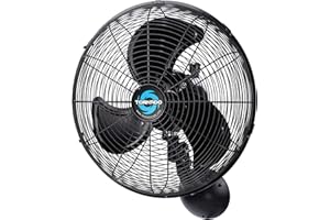 Tornado 16" Pro Series Waterproof Outdoor Oscillating Wall Mount Fan – Heavy-Duty High Velocity Metal Fan for Patio, Industrial, Commercial, Residential & Greenhouse – UL Safety Listed