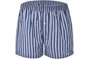CINVIK Boxers for Men Loose Fit Woven Boxer Shorts Cotton Pajamas Underwear Single Pack