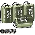 Esky Emergency Sleeping Bag, Portable Emergency Blanket Thermal Bivy Sack, Waterproof Lightweight Survival Gear with Compass for Camping Hiking Outdoor Adventure