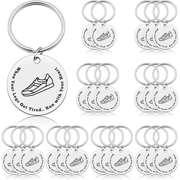 Fitness Motivational Gifts Tebliomro Runner's Keychain - Inspirational Marathon Gift For Fitness Lovers Runner Keychain