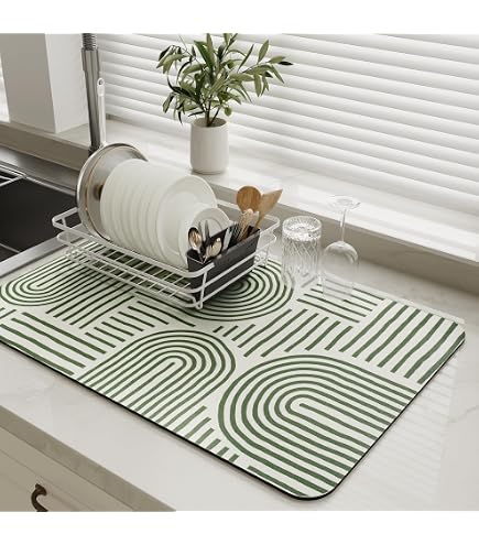 Tapis Egouttoir Vaisselle, Tapis À Vaisselle En Microfibre, Coussin De Séchage De Table En