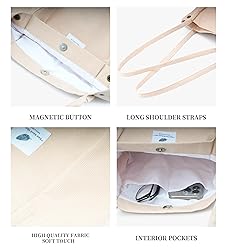 TOPASION Cute Corduroy Tote Bag Canvas Shoulder