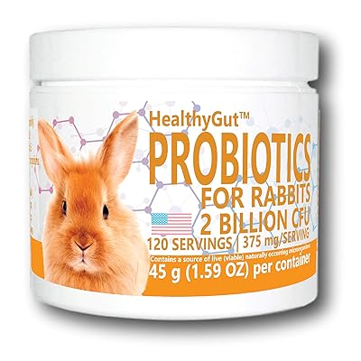 HealthyGut Probiotics for Rabbits Dietary Supplement, All-Natural Digestive System Formula