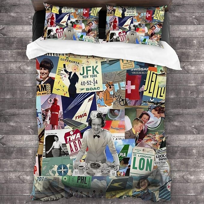 shenguang Flugbegleiter 100% gewaschen 3-teilige Bettwäsche-Sets
