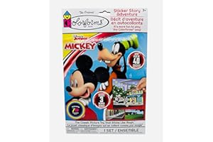 COLORING BOOKS Mickey Mouse Colorforms Sticker Story Adventure - The Classic Picture Toy That Sticks Like Magic - 3 Background Scenes and Over 40 Colorforms