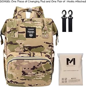 lequeen camo diaper bag