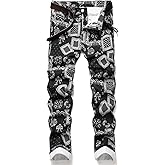 YOBAGGYLO Men's Slim Fit Stretch Jeans Ripped Skinny Distressed Denim Pants