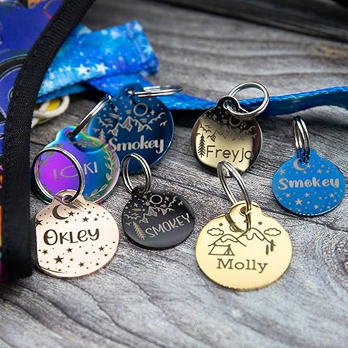 Personalized Dog Tag with Lines of Custom Deep Engraved Durable