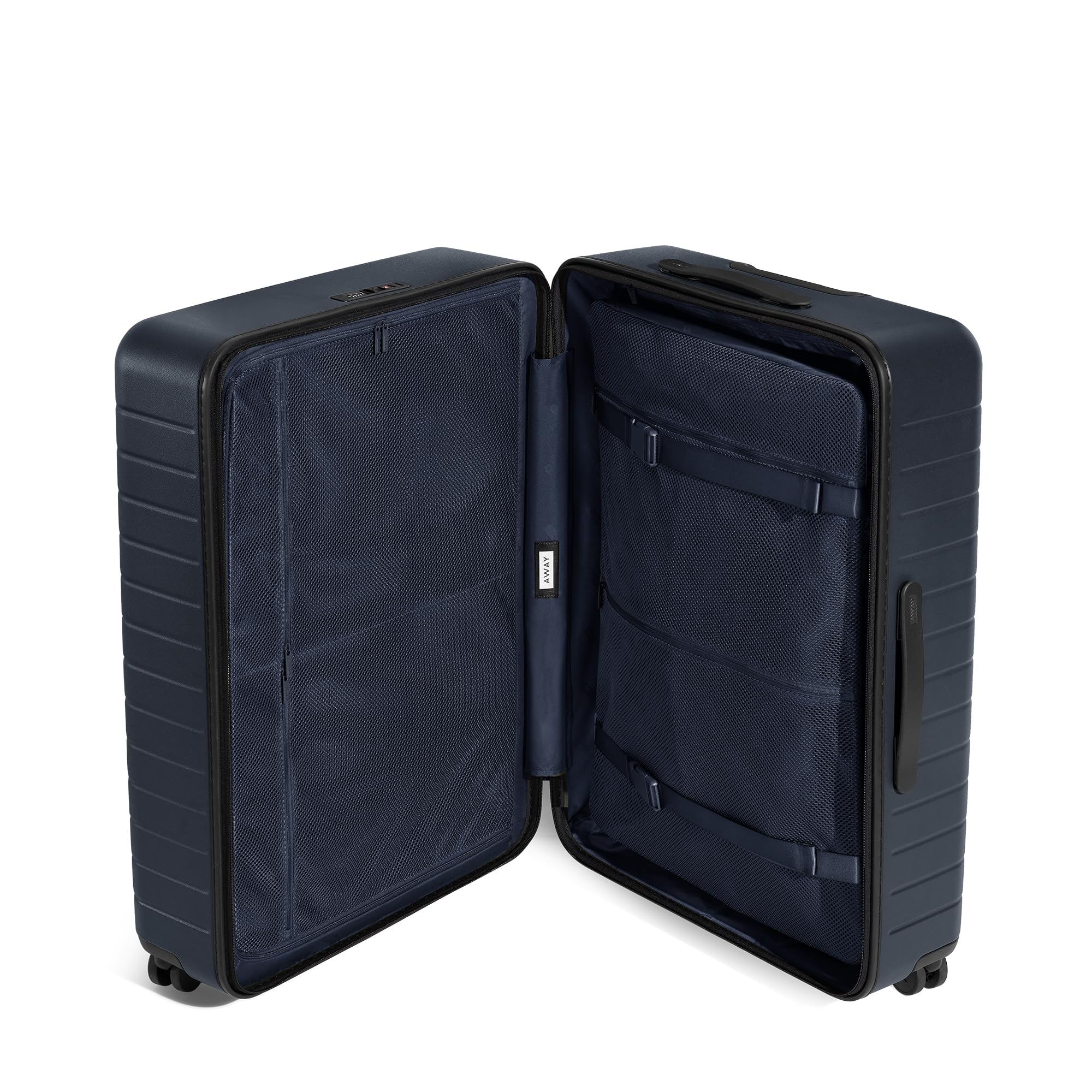 Away Large Checked Luggage, 29 Inch Hardside Suitcase with Spinner Wheels, Lightweight & Durable, TSA Lock, Navy Blue