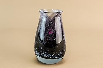 Elegant Vintage Mottled Vase Ovoid Unique Caithness Glass