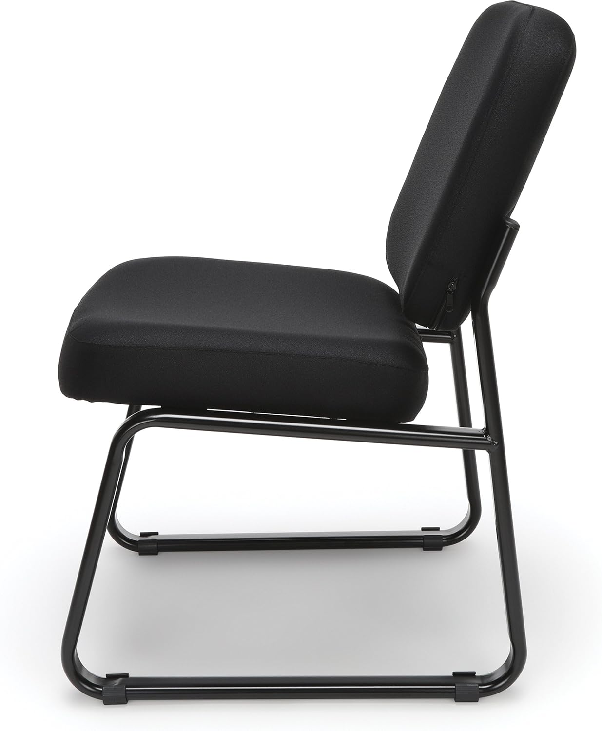 OFM Core Collection Armless Fabric Guest and Reception Chair, in Black: Furniture & Decor