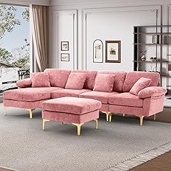 Wrofly U-Shaped Sectional Sofa Couch, 114" Comfy