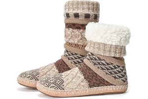 Cozylook Fuzzy Slipper Socks for Women, Non-Slip Winter Cabin Socks with Soft Soles
