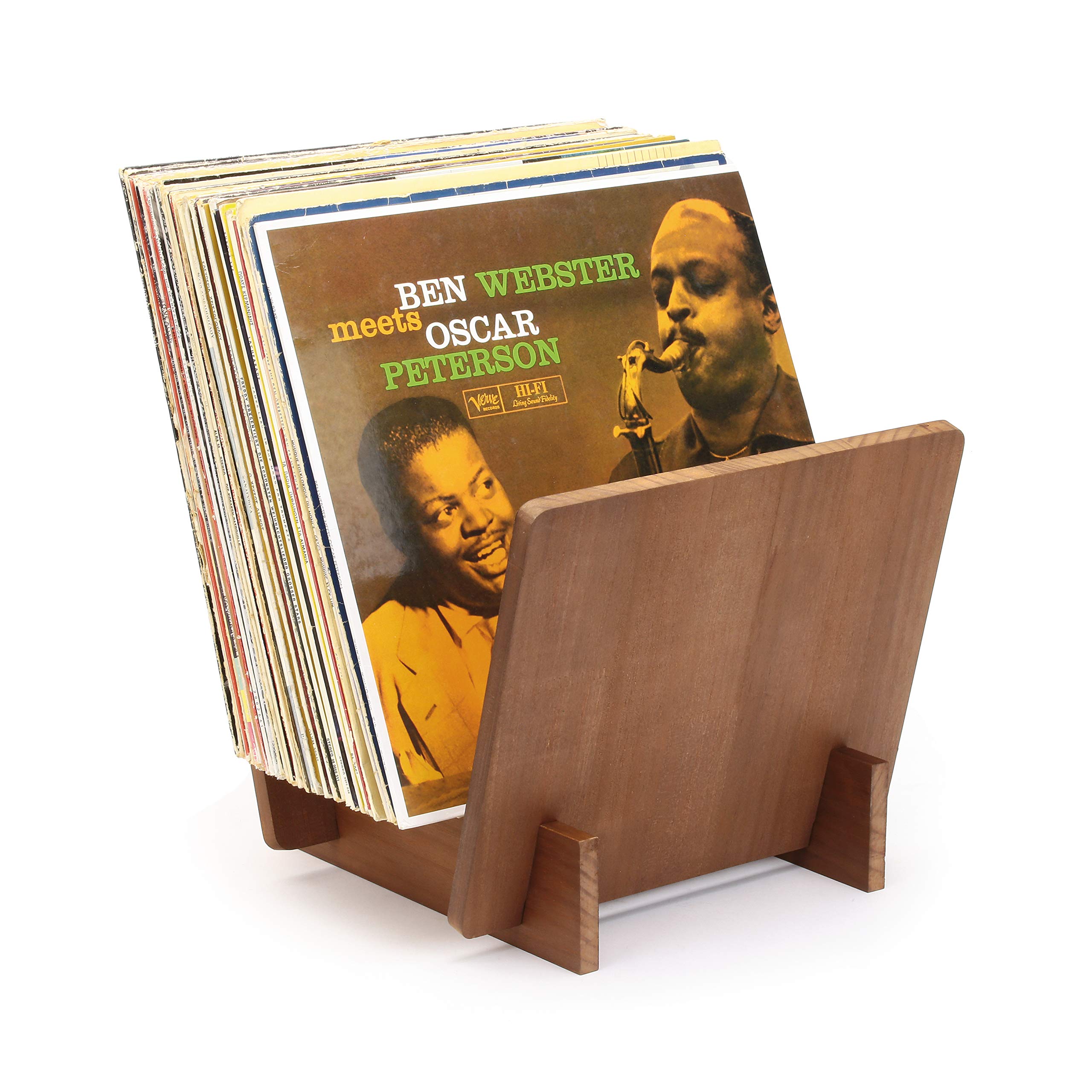 Dynavox LP-Ständer ST40, Aufbewahrungs-Box für Vinyl-Schallplatten aus Kiefernholz, für bis zu 40 LP's und Singles, Hellbraun 3