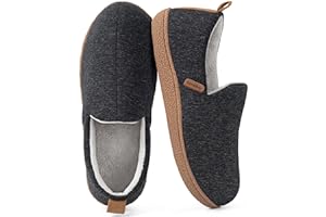 LongBay Women's Memory Foam House Shoes Cozy Brushed Jersey Slippers for Indoor Outdoor