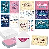 Motiskyy 50 Pcs Welcome to the Team Cards Bulk with Envelopes Stickers 4 x 6 Inch Work Blank Inside Welcome Cards for New Employees Hire Welcome Gifts