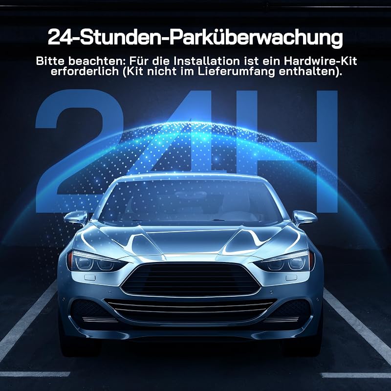 Dashcam, Mini 2.5K Wi-Fi Dash Cam, 2" IPS-Versteckte Dash Cam Auto