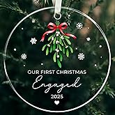 Engagement Gifts for Couples - Engagement Gifts for Women, Her, Bride to Be, Couple - Gift for Newly Engaged Couples - Just Engaged Gift Ideas for Her, Friends - Acrylic Ornament 2025
