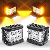 OVOTOR Side Shooter, LED Pods Light 4 inch Off Road