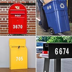 Reflective Mailbox Numbers for Outside, 4 Sets