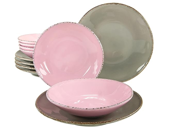 CreaTable 14777, Serie Organic Ella, Geschirrset Tafelservice 12 teilig