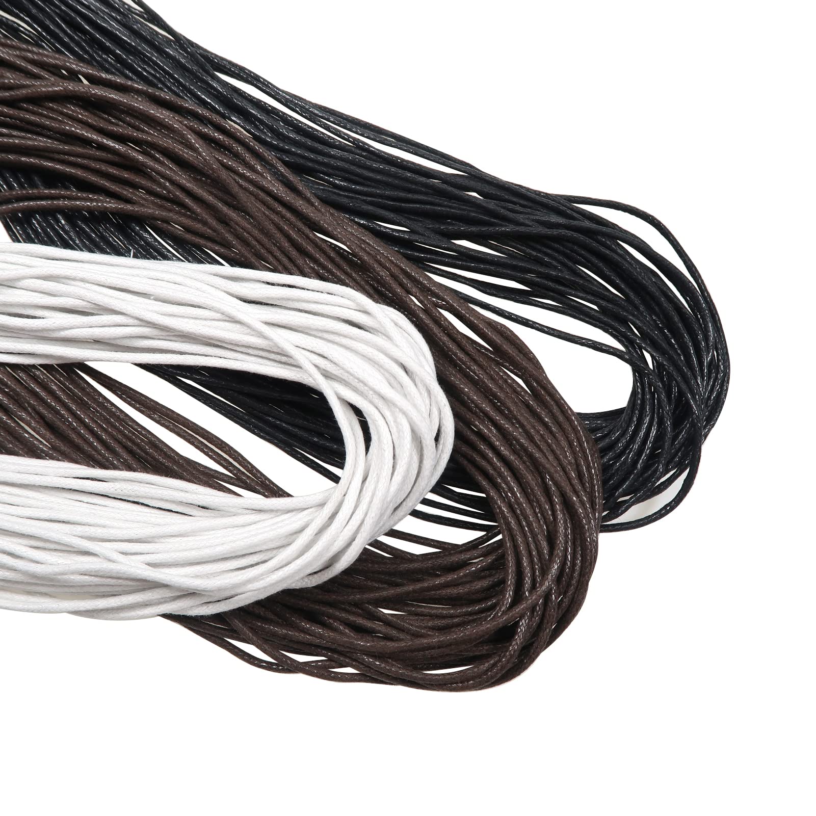 TOAOB 105 Metres Waxed Cotton Cords Mixed Colors Thread Beading Strings 2mm for Bracelet Necklace Jewellery Making Craft Decoration