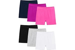RUISITA Resinta 6 Pack Toddler Girls Biker Shorts Solid Bike Cartwheel Shorts Kids Under Dress Dance Safety Shorts
