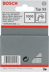 Bosch Fine Wire Staples Type 53 11.4x0.74x6mm 1000pcs