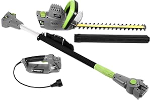 EARTHWISE POWER TOOLS BY ALM Earthwise CVPH43018 Corded 4.5 Amp 2-in-1 Convertible Pole Hedge Trimmer, Green