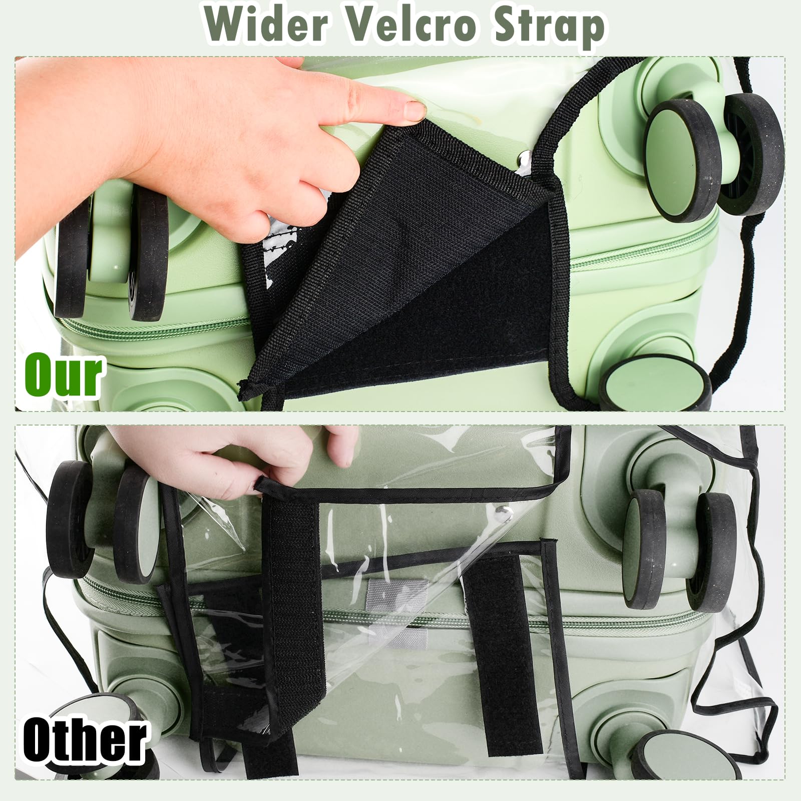 KSSZZCO Thicken Clear Luggage Cover Protector, 24