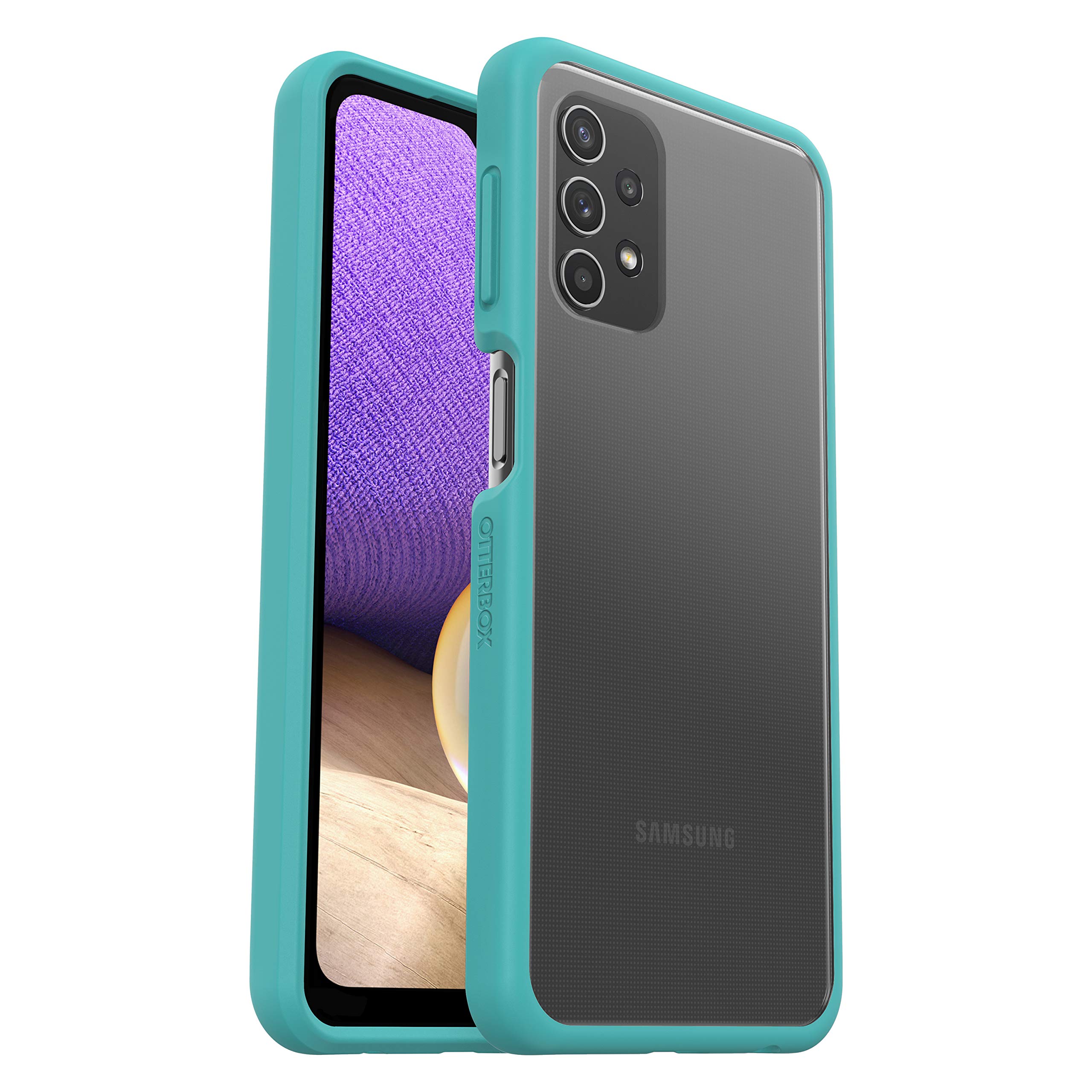 OtterBox Sleek Series Case for Samsung Galaxy A32 5G, Shockproof, Drop proof, Ultra-Slim, Protective Thin Case, Tested to Military Standard, Clear/Blue, No Retail Packaging โ image 1