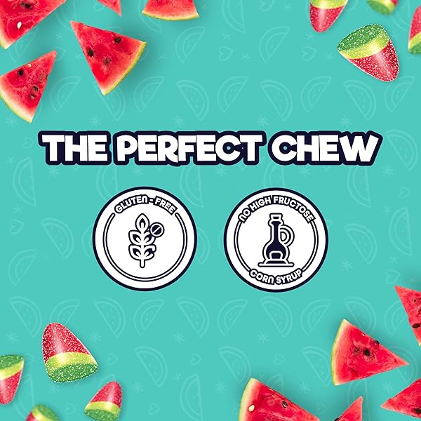 COLOMBINA CHEWZME WATERMELON GUMMIES, SOUR GUMMY CANDY, 6 OZ (PACK OF 1)