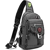 NICGID Sling Bag Chest Shoulder Backpack Crossbody Bags for Tablet Laptop Outdoor Hiking Men Women