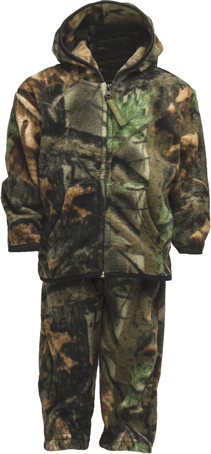 TrailCrest Infant - Toddler Camo Two Piece Fleece Jacket & Pants Set: Clothing