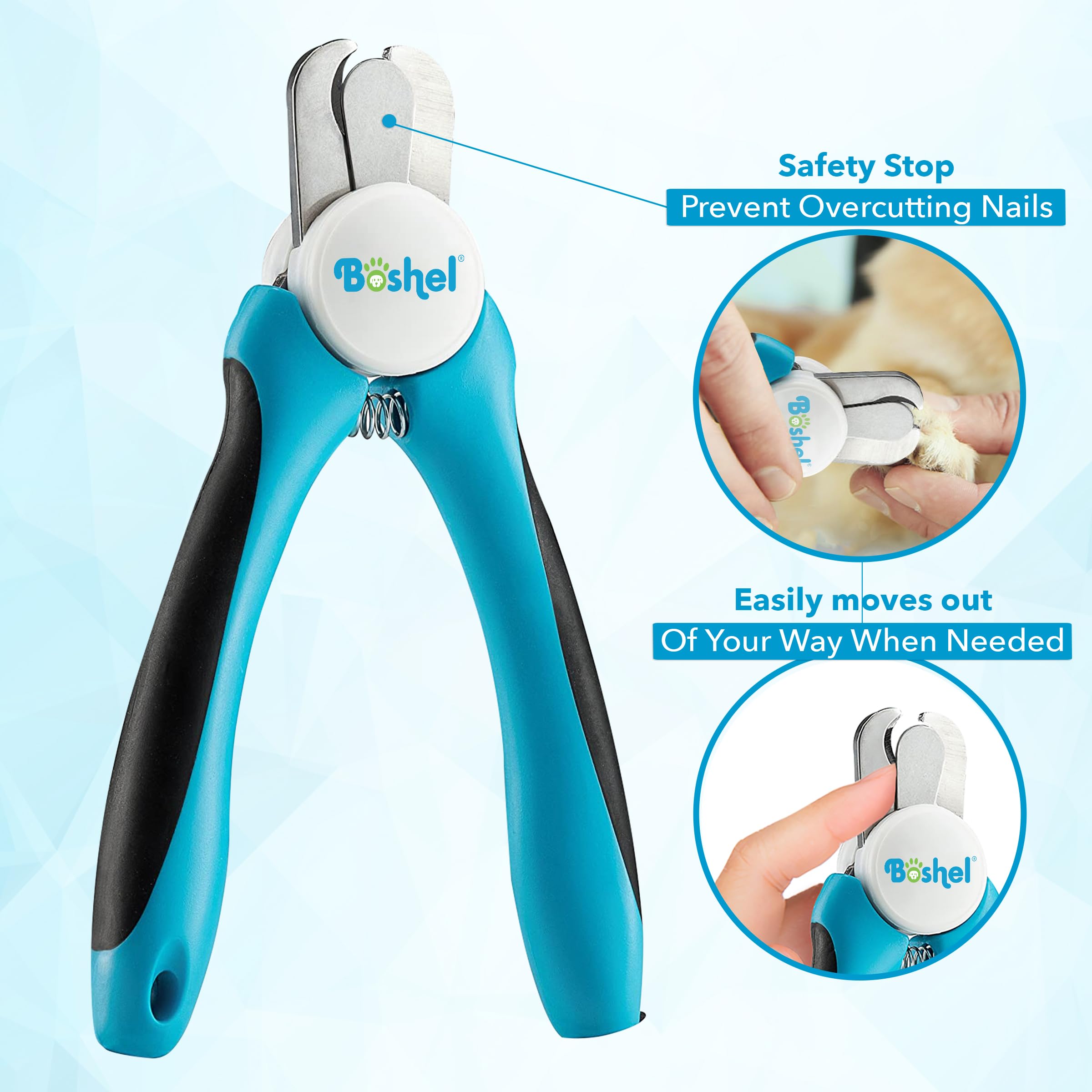 Dog Nail Clippers and Trimmer by Boshel with Safety Guard to Avoid