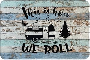 QSMX 16"x24" Door Mat This is How We Roll Non-Slip Camping Doormat Bath Mat,Indoor Outdoor Welcome Mat,Entrance Rug for Front Door Kitchen Floor Bath Tub Bedroom,RV Travel Accessories and Decor