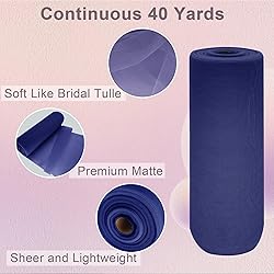 Navy Blue Tulle Fabric Roll Spool Bolt